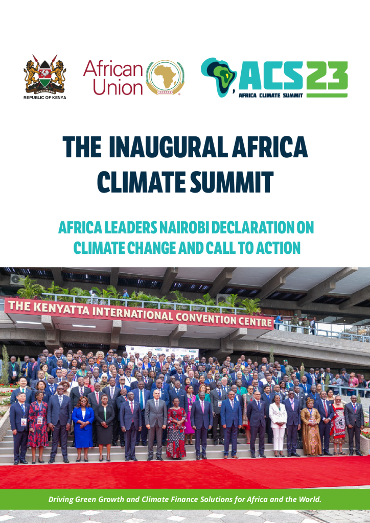 The Africa Leaders Declaration on Climate Change and Call to Action (2023)